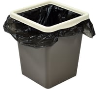 Ведро для мусора с фиксатором квадратное МУЛЬТИДОМ 8,5л (шоколад/слон.кость) 940 822