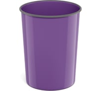 Корзина для бумаг ErichKrause литая, пластиковая, Iris, 13.5л, фиолетовая 58088