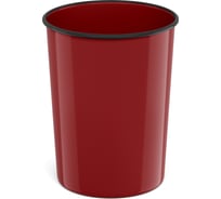 Корзина для бумаг ErichKrause литая, пластиковая, Marsala, 13.5л, красная 58461