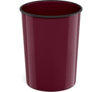 Корзина для бумаг ErichKrause литая, пластиковая, Marsala, 13.5л, рубиновая 58462