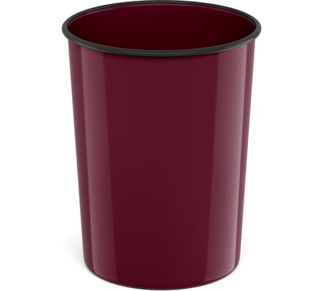 Корзина для бумаг ErichKrause литая, пластиковая, Marsala, 13.5л, рубиновая 58462