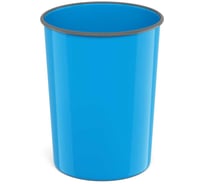 Корзина для бумаг литая пластиковая ErichKrause Bubble Gum, 13.5 л, голубая 58086