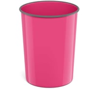 Корзина для бумаг литая пластиковая ErichKrause Bubble Gum, 13.5 л, розовая 58085