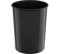 Корзина для бумаг ErichKrause литая пластиковая Classic, 13.5л, черный 58080