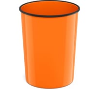 Корзина для бумаг ErichKrause литая пластиковая Neon Solid, 13.5л, оранжевая 58460