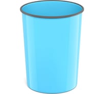 Корзина для бумаг ErichKrause литая пластиковая Pastel, 13.5л, голубой 58454