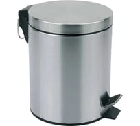 Ведро для мусора педальное D-Lin с крышкой, 3л, хром D201201