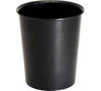 Корзина для бумаг Стамм 14 л, цельная, черная КР55
