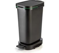 Мусорный бак с педалью Faplana BE-ECO 20л, черный-зеленый 772.23363