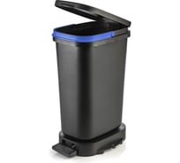 Мусорный бак с педалью Faplana BE-ECO 20 л, черный-синий 772.23362