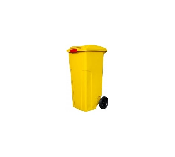 Мусорный контейнер INTELLPACK 120 л с застежкой жёлтый int -K 11120zYE 1