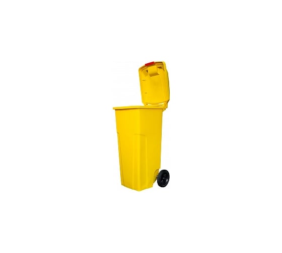 Мусорный контейнер INTELLPACK 120 л с застежкой жёлтый int -K 11120zYE