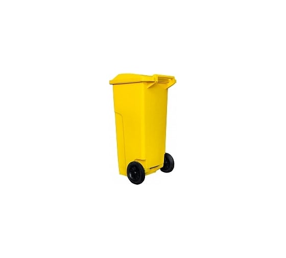 Мусорный контейнер INTELLPACK 120 л с застежкой жёлтый int -K 11120zYE