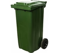 Мусорный контейнер INTELLPACK 120 л на колёсах с крышкой, зелёный int - IP 27.C29