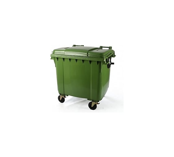 Мусорный контейнер INTELLPACK 1100 л на колёсах с крышкой, зелёный int - IP 22.C19