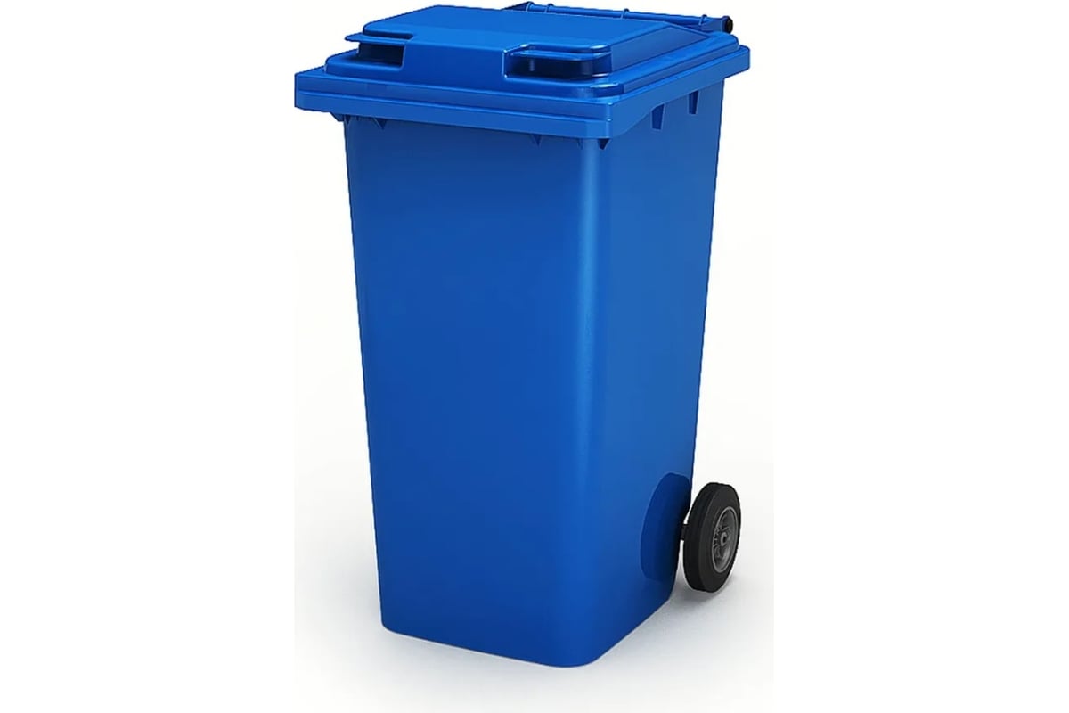 Мусорный контейнер INTELLPACK 240 л на колёсах с крышкой, синий int ...