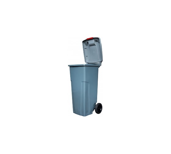 Мусорный контейнер INTELLPACK 120 л с застежкой серый int -K 11120zGY
