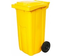 Мусорный контейнер INTELLPACK 120 л на колёсах с крышкой, жёлтый int - IP 27.C29