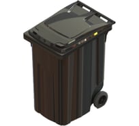Мусорный контейнер INTELLPACK 360 л на колёсах с крышкой, серый int - IP 01360GY