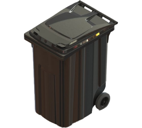 Мусорный контейнер INTELLPACK 360 л на колёсах с крышкой, серый int - IP 01360GY