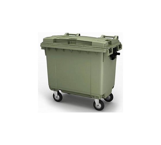 Мусорный контейнер INTELLPACK 660 л на колёсах с крышкой, зелёный int - IP 01660GR
