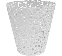 Корзина для бумаг Balvi Letters белая 26883