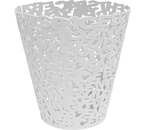 Корзина для бумаг Balvi Letters белая 26883 1