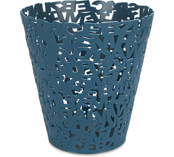 Корзина для бумаг Balvi Letters синяя 27303