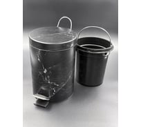 Ведро для мусора Joy Home 3л черный мрамор 13846