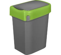 Контейнер для мусора Restola п/п 245x196x345 10 л с крышкой цв. зелёный 36776
