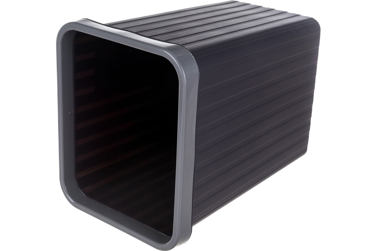 Бак для мусора HAPPI DOME 16 литров, прямоугольный, черный/серый ...