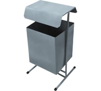 Металлическая урна для мусора Волжаночка 40 л, с крышкой №6 В-606