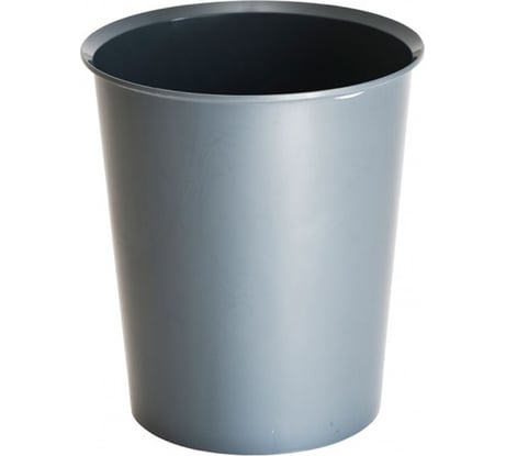 Корзина для бумаг Стамм 14 л, цельная, серая КР56