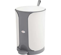 Бак Дигрус 11л. с крышкой, с педалью, цв. серо-белый арт Б-11-СБ/Д