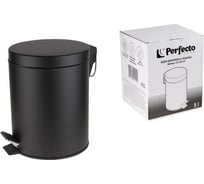 Ведро для мусора с педалью PERFECTO LINEA 5 л, черное, сталь, 22-202105
