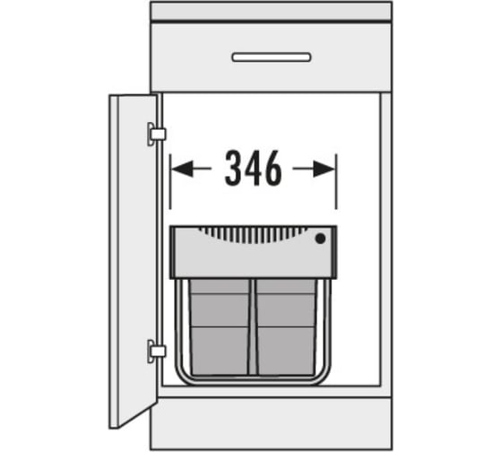 Система сортировки ALVEUS Space-Saver-Tandem 1x18л/2x8.5л 3642131