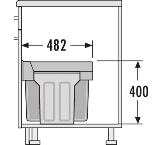 Система выдвижная ALVEUS Tandem 30 см, 1x24; 1x7 3666111
