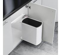 Ведро навесное для мусора ALVEUS Oko flex белое, 18 л 3418001