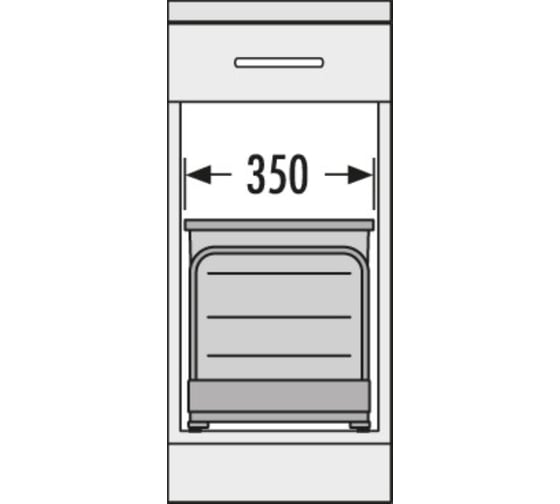 Система сортировки ALVEUS Bottom-Mount-S 40см, 2x24л 3616411