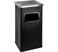 Урна с пепельницей CRAFTICA квадратная, из нержавеющей стали 45л черная 10220