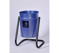 Уличная урна ПРОФМЕТСТИЛЬ металлическая, синий металлик 386