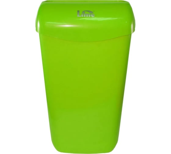 Корзина для мусора LIME 23 л, подвесная, с держателем мешка, зеленая 974234