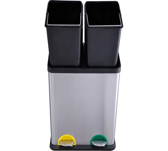 Ведро для раздельного сбора мусора ZDK Homium Duet 16L (2 отсека по 8 литров) 8562