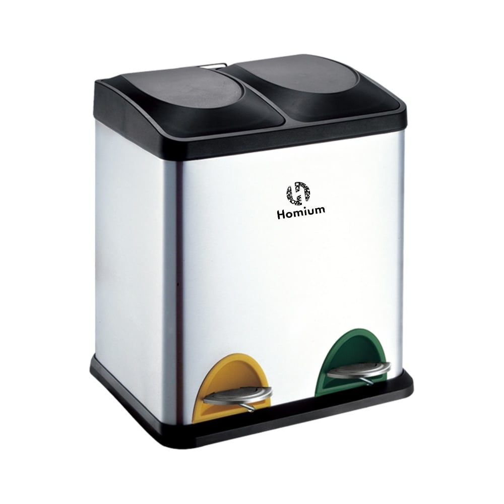 Ведро для раздельного сбора мусора ZDK Homium Duet 30L (2 отсека по 16 ...