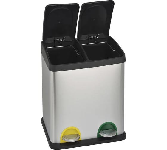 Ведро для раздельного сбора мусора ZDK Homium Duet 30L (2 отсека по 16 литров) 8563