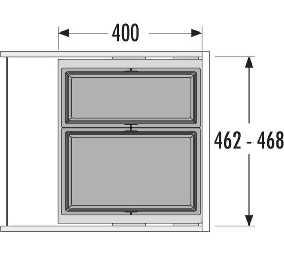 Система выдвижная ALVEUS AS Cargo Synchro 50 см, 1x28л/1x18л , 3608521