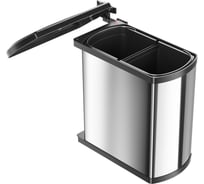 Ведро для мусора навесное ALVEUS нерж/черное Oko flex 2x8л. , 3416101