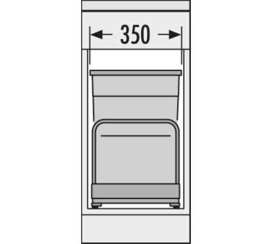 Система сортировки ALVEUS Bottom-Mount 40см, 2x29л , 3616401
