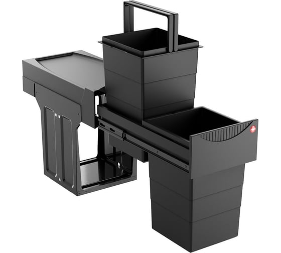 Система выдвижная ALVEUS Tandem Black Edition 30 см, 2x15л , 3666851