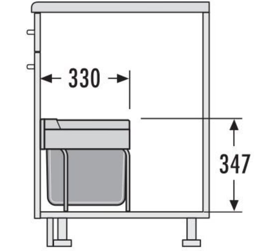 Система выдвижная ALVEUS Space Saving Tandem S NEW, 1x18/1x12л 3644701